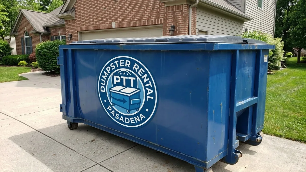 Roll-off dumpster rental in Altadena, CA delivered by PTT Dumpster Rental Pasadena