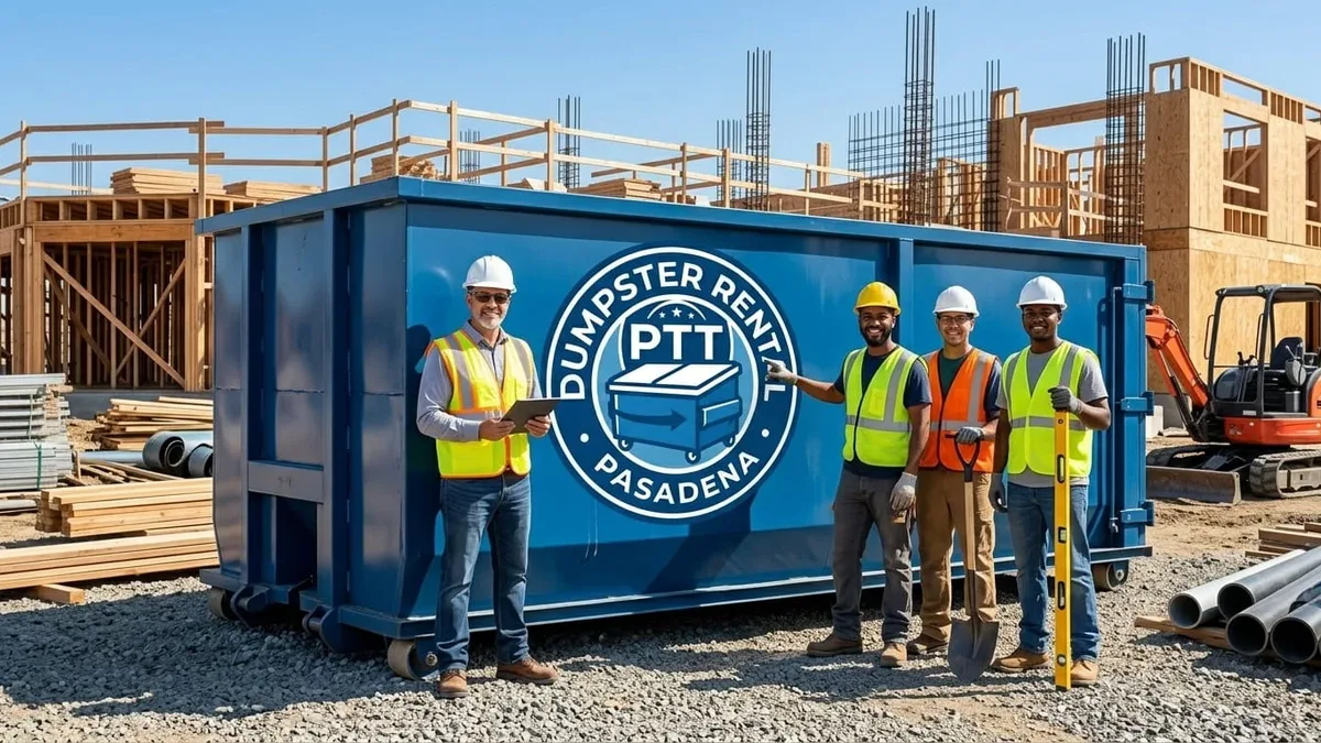 Roll-off dumpster rental in Temple City, CA delivered by PTT Dumpster Rental Pasadena